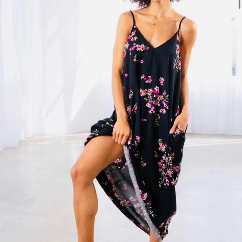 S/M LoveStitch, floral maxi dress